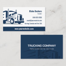 Professionell Trucker - blått Affärskort