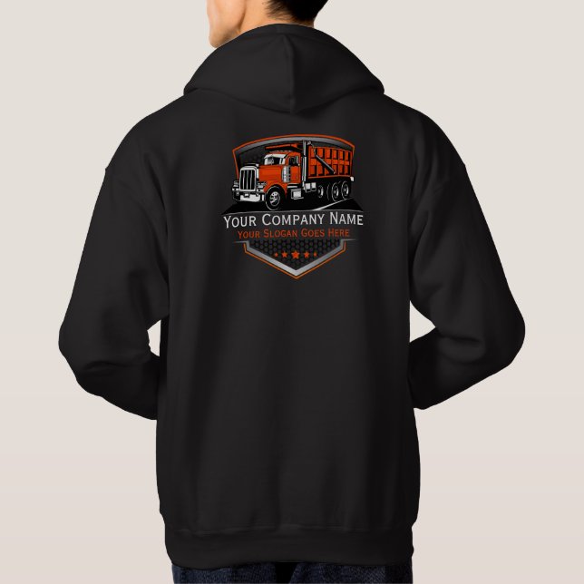 Professionell Trucking Hauling Company Hoodie (Baksida)