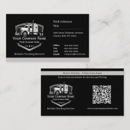 Professionell Trucking Hauling Company QR-kod Visitkort