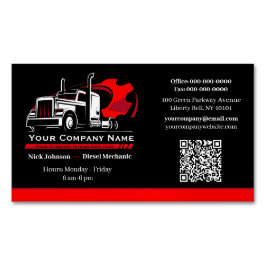 Professionell Trucking Hauling Company Repair Magnetiska Visitkort