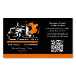 Professionell Trucking Hauling Company Repair Magnetiska Visitkort