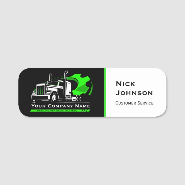 Professionell Trucking Hauling Company Repair Namnbricka (Framsida)