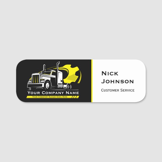 Professionell Trucking Hauling Company Repair Namnbricka (Framsida)