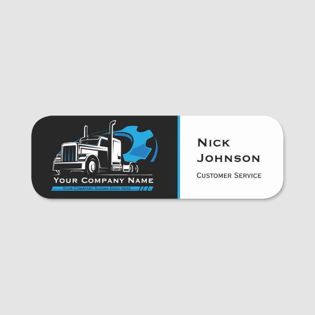 Professionell Trucking Hauling Company Repair Namnbricka (Framsida)
