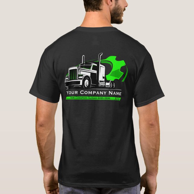 Professionell Trucking Hauling Company Repair T Shirt (Baksida)