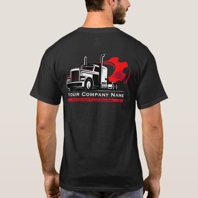 Professionell Trucking Hauling Company Repair T Shirt (Baksida)