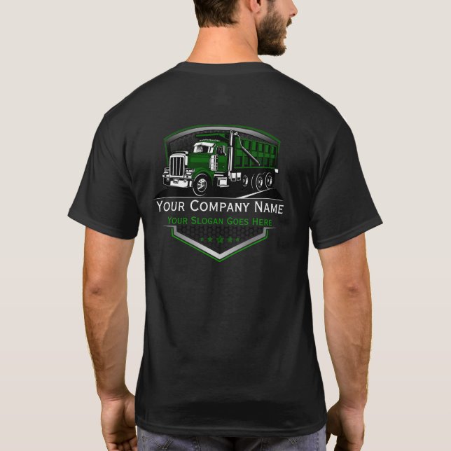 Professionell Trucking Hauling Company T Shirt (Baksida)