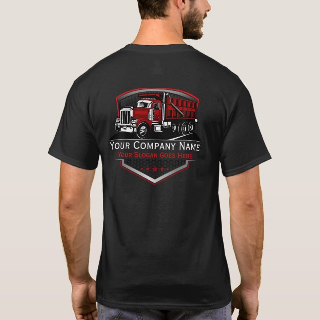 Professionell Trucking Hauling Company T Shirt (Baksida)