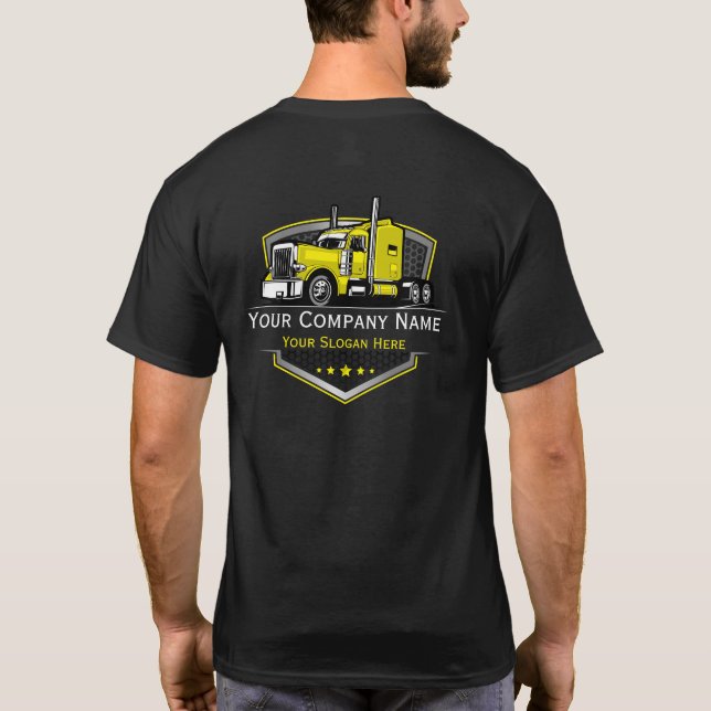 Professionell Trucking Hauling Company T Shirt (Baksida)