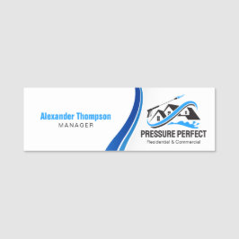 Professionell trycktorkning & Kraftstädning Namnbricka