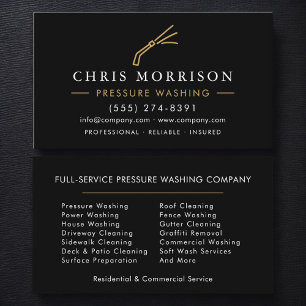Professionell trycktorkning Power Wash Visitkort