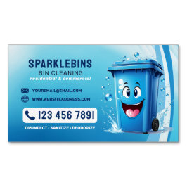 Professionell Tunna Städning Services Magnetiska Visitkort