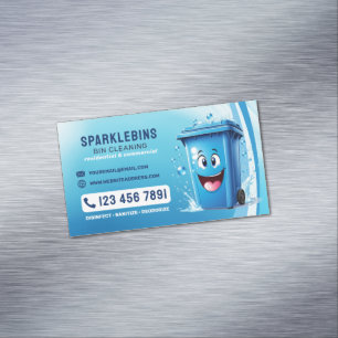Professionell Tunna Städning Services Magnetiska Visitkort