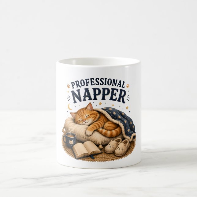 Professionell tupplur –Sött sovande katt mysigt de Kaffemugg (Center)