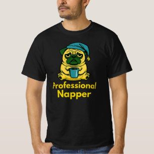 Professionell tupplurande Mops Hund Tecknad Design T Shirt