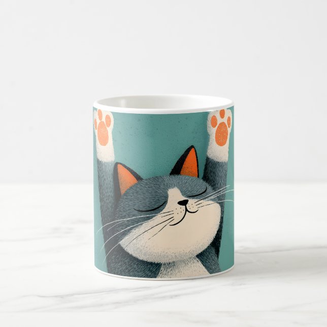 Professionell tupplurstagare Rolig sovande katt Kaffemugg (Center)