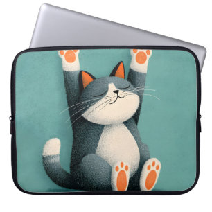 Professionell tupplurstagare Rolig sovande katt Laptop Fodral