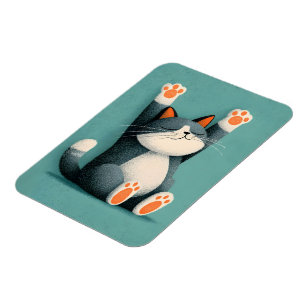 Professionell tupplurstagare Rolig sovande katt Magnet