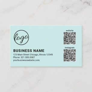Professionell Turkos Logotyp QR-kod Modern Visitkort