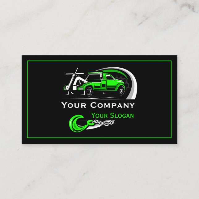 Professionell Twing Company, Hauling Service Busin Visitkort (Framsida)