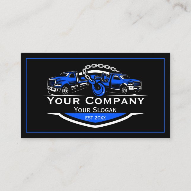 Professionell Twing Company, Hauling Service Visitkort (Framsida)