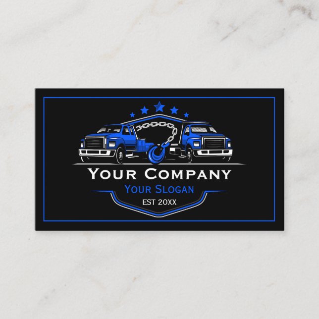 Professionell Twing Company, Hauling Service Visitkort (Framsida)