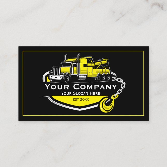 Professionell Twing Company, Hauling Service Visitkort (Framsida)