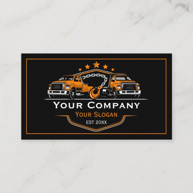 Professionell Twing Company, Hauling Service Visitkort (Framsida)
