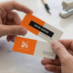 Professionell Typist - Snyggt för enkel Elegant Mini Visitkort