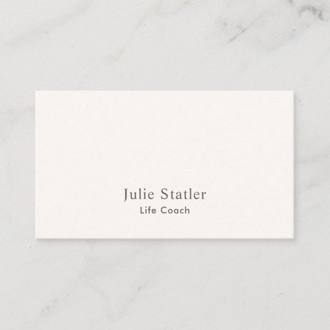 Professionell typografi Modern Elegant Livscoach  Visitkort (Framsida)