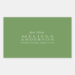 Professionell Typography Moss-Grönt Rektangulärt Klistermärke