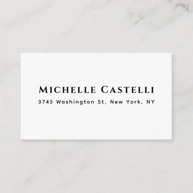 Professionell unik klassisk enkel svart & vit tilläggskort (Framsida)