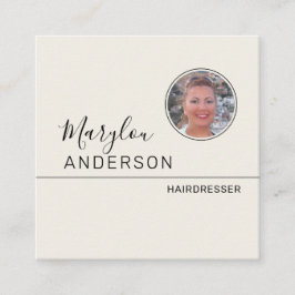 Professionell - UNISEX (FOTOINFOGA) Fyrkantigt Visitkort