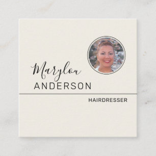 Professionell - UNISEX (FOTOINFOGA) Fyrkantigt Visitkort