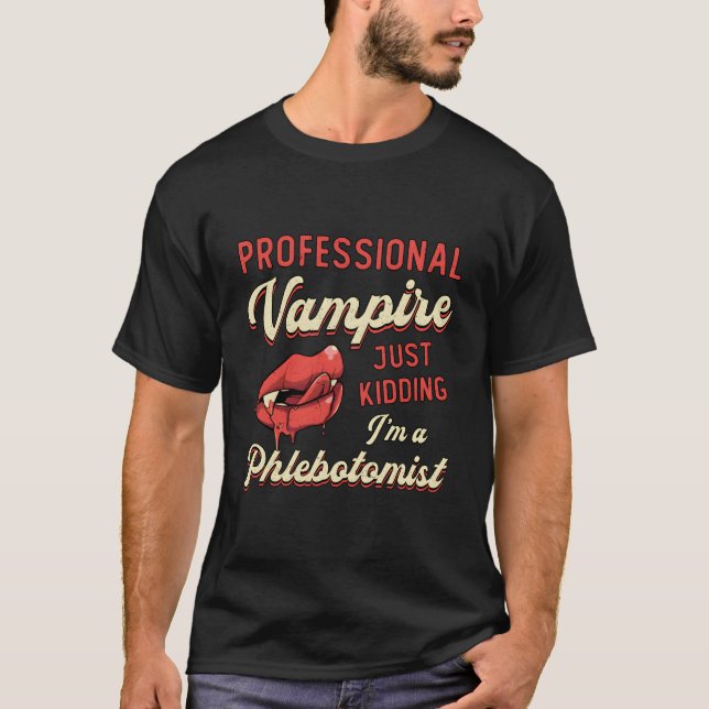 Professionell vampyr flebotomilsköterska flebotomi t shirt (Framsida)