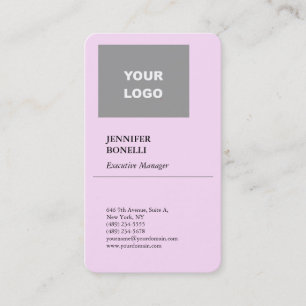 Professionell vanlig minimalistisk rosa LÄGG TILL Visitkort