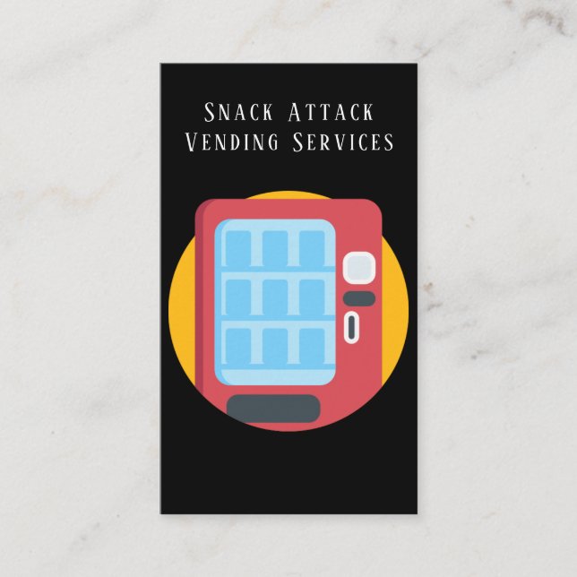 Professionell Vending Maskin Service Affärskort Visitkort (Framsida)
