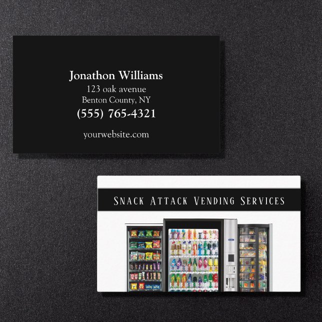 Professionell Vending Maskin Service Affärskort Visitkort (Skapare uppladdad)