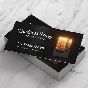 Professionell Vending Maskin Service Black Visitkort