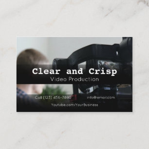 Professionell Video Production Company Services Visitkort