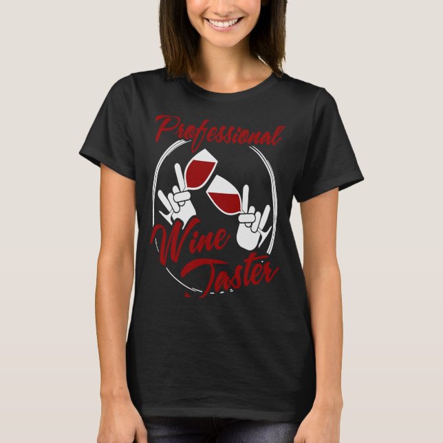 Professionell Vin Taster T Shirt (Framsida)