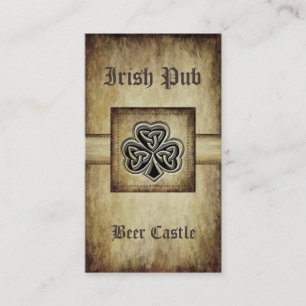 Professionell vintage grunge Irish turschrock Shro Visitkort