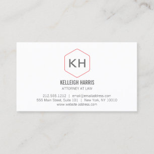 Professionell Vintage Monogram Logotyp för deltaga Visitkort