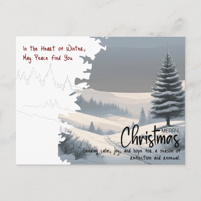 Professionell Vinterlandskap - julaffärsverksamhet Helg Vykort (Framsida)