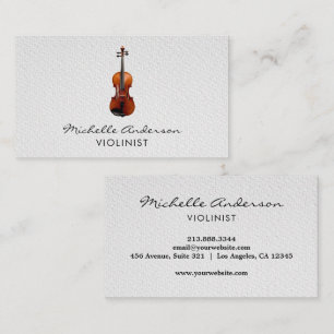 Professionell violinist Violin musikalisk Svart Vi Visitkort