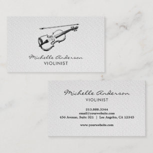 Professionell violinist Violin musikalisk Svart Vi Visitkort
