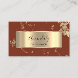 Professionell VIP Guld Abstrakt Marble Coral Bean Visitkort