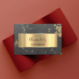 Professionell VIP Guld Abstrakt Marble Grått Grått Visitkort