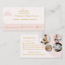 Professionell visitkort för cateringverksamhet