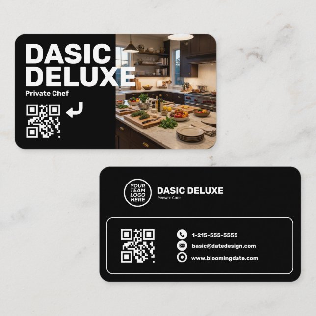 Professionell visitkort med logotyp och QR-kod (Fram/baksida)